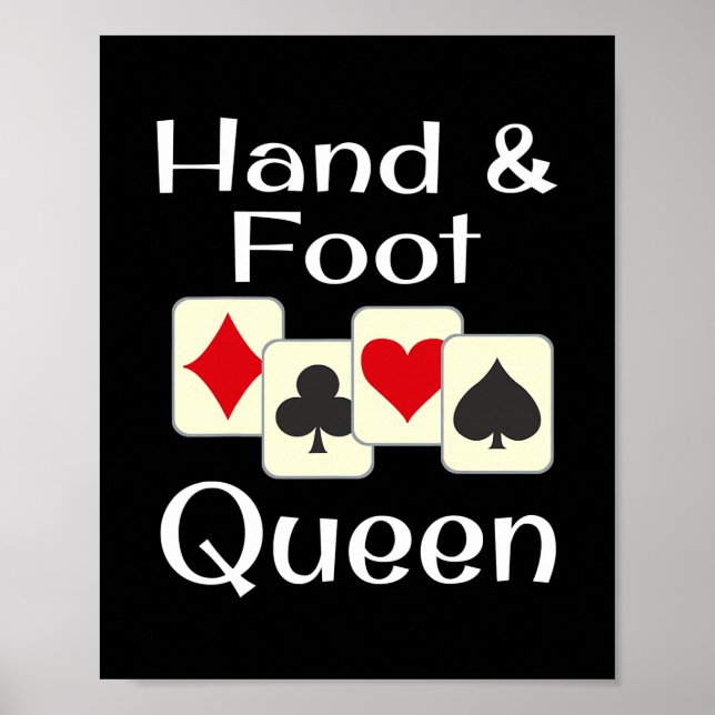 Hand-Fuß-Queen-Kartenspiel-Champion Poster (Vorne)