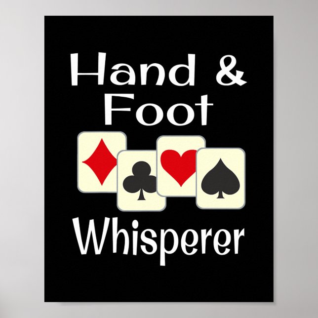 Hand-Fuß-Whispern Kartenspiel Poster (Vorne)