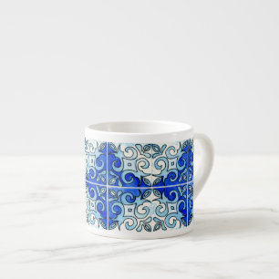 Hand geschnitzter Fliesen-Entwurf 6 gemalt in den Espressotasse