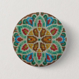 Hand gestickter Knopf Button