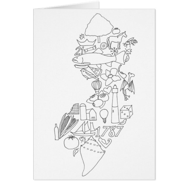 Hand gezeichnet Diese Karte ist Jersey Grußkarte (Vorne)