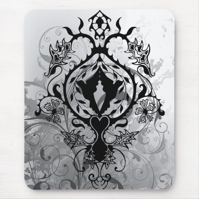 Hand gezeichnet: Friedenstauben-Mausunterlage Mousepad (Vorne)