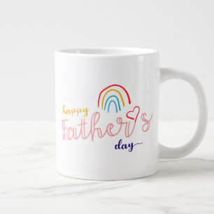 Hand Gezeichnet glücklicher Vatertag Regenbogen Jumbo-Tasse