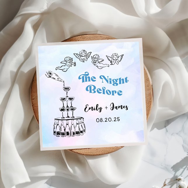 Hand gezeichnet Quirky die Nacht vor der Hochzeit  Serviette (Von Creator hochgeladen)