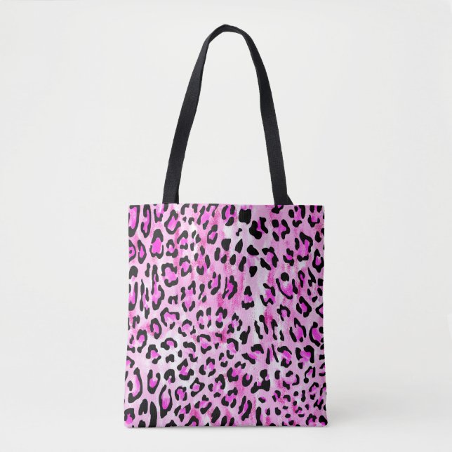 Hand gezeichnet rosa Farbe nahtlose Leopardenmuste (Vorderseite)