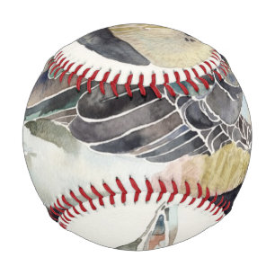 Hand Gezeichnet Wasserfarbenvogel, Ente Baseball