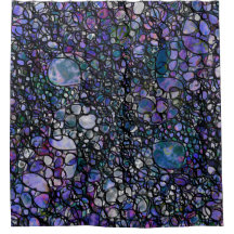 Hand-Gezeichnete abstrakte Kreise, Blau, lila,