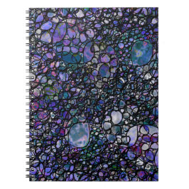 Hand-Gezeichnete abstrakte Kreise, Blau, lila, Notizblock