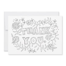 Hand gezeichnete Blumen danken Ihnen Farbton-Karte