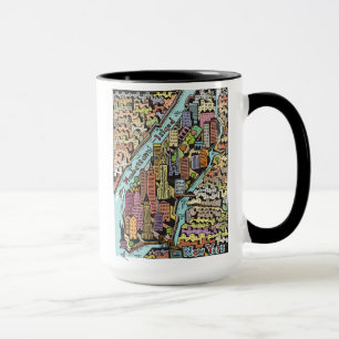 Hand gezeichnete Karte von New York City Tasse