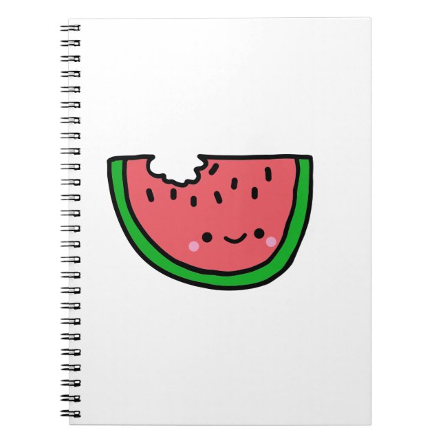 Hand gezeichnete Wassermelone-Cartoon-Illustration Notizblock (Vorderseite)