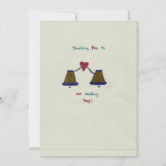 Hand gezeichnete Wedding Einladungs-Karte Einladung (Vorderseite)