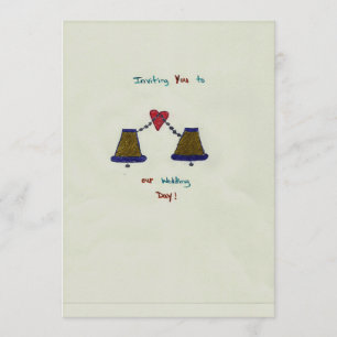 Hand gezeichnete Wedding Einladungs-Karte Einladung