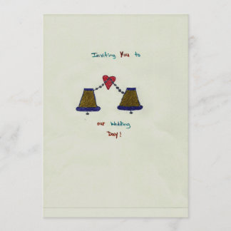 Hand gezeichnete Wedding Einladungs-Karte Einladung