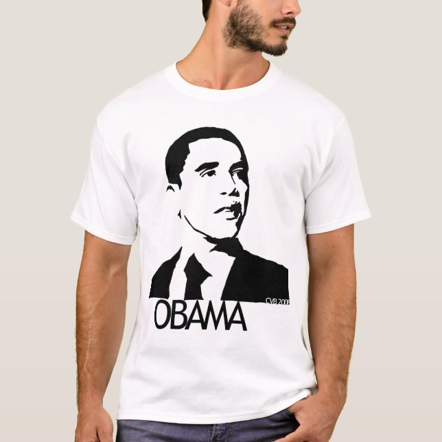 Hand gezeichneter Barack Obama Pic T-Shirt (Vorderseite)