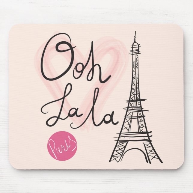 Hand gezeichneter Eiffel-Turm Mousepad (Vorne)
