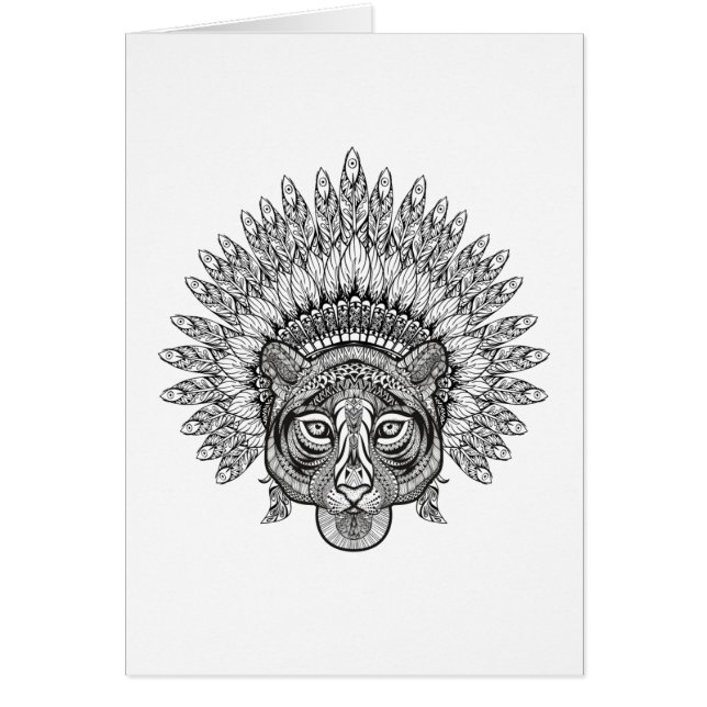 Hand gezeichneter Tiger in der Art (Vorne)