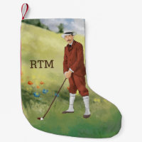 Hand gezeichneter Vintager Golfspieler im rauen