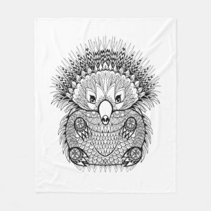 Hand gezeichnetes Echidna-Gekritzel Fleecedecke