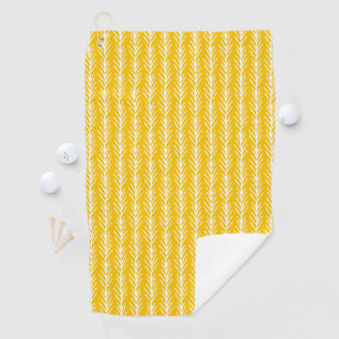 Hand gezeichnetes Goldweizen-Muster Golfhandtuch