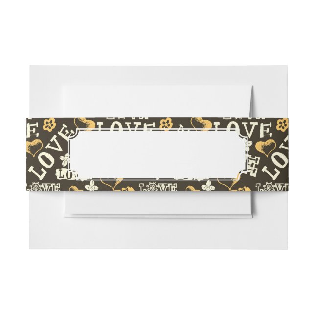Hand gezeichnetes Liebe-Muster Einladungsbanderole (Vorderseite Beispiel)