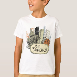 Hand gezeichnetes San Francisco T-Shirt