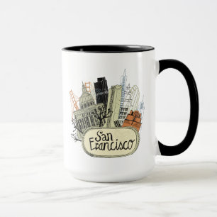 Hand gezeichnetes San Francisco Tasse