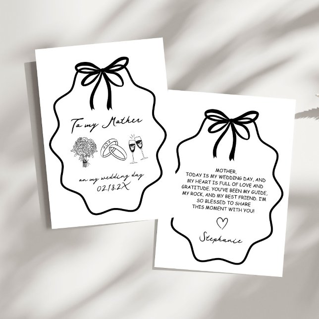 Hand gezogener Bow floral zu meiner Mutter auf mei Einladung (Von Creator hochgeladen)