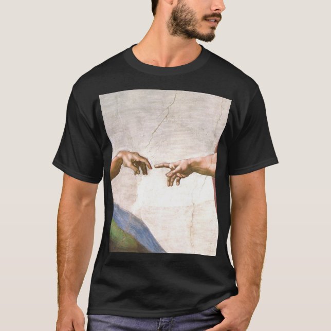 Hand Gottes von Michelangelo T-Shirt (Vorderseite)