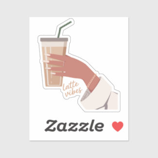 Hand hält eine Tasse Kaffee Aufkleber