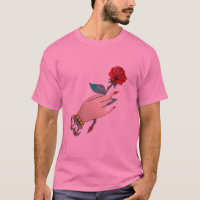 "Hand halten einen Rose-T - Shirt"