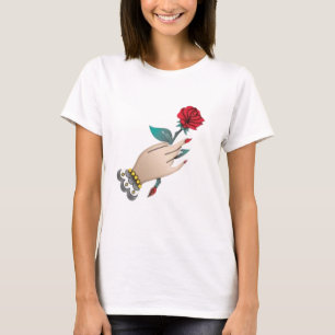 Hand halten eines Rose-T - Shirt" T-Shirt