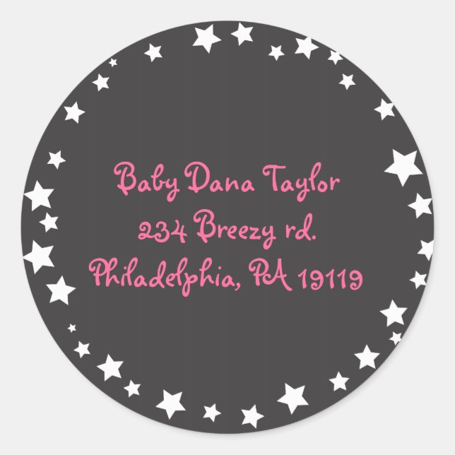 Hand-Hand-Aufkleber der Rücksendeadresse Hemsa Runder Aufkleber (Vorderseite)