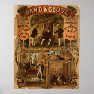 Hand & Handschuh DRAMA Act VAUDEVILLE Poster