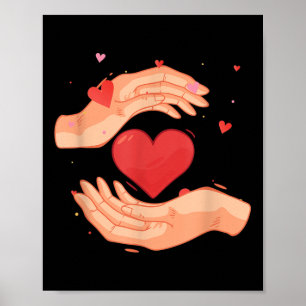 Hand Heart Wohltätigkeit Volunteering Kindness Spe Poster