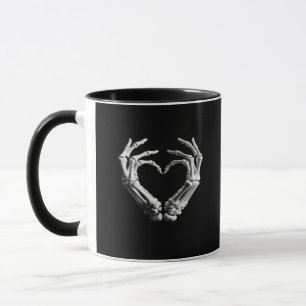 Hand Herz Skeletton Knochen Spooky Girls Teens Tasse