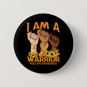 Hand I bin ein Krieger RSD CRPS Bewusstsein Sonnen Button