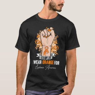 Hand I Trage Orangenband für Leukämie Awaren T-Shirt