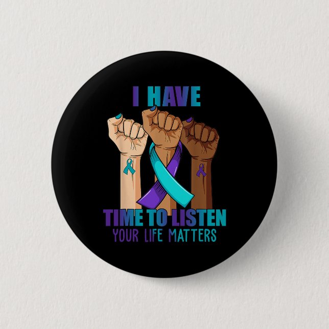 Hand, ich habe Zeit, mir die Suizidprävention vor  Button (Vorderseite)