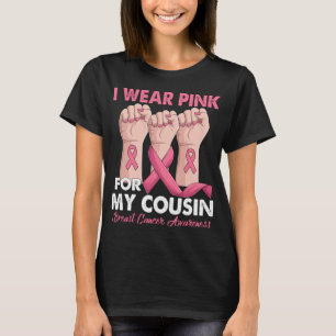 Hand ich trage Rosa für meinen Cousin Brustkrebs T-Shirt