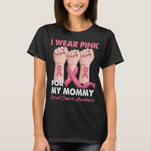 Hand ich trage Rosa für meinen Mama-Brustkrebs T-Shirt