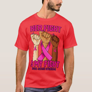 Hand ihr Kampf ist mein Brustkrebsbewusstsein T-Shirt