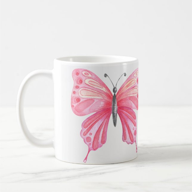 Hand Illustriert Butterfly Print Kaffeetasse (Links)