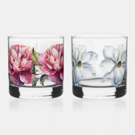 Hand Illustriert zwei verschiedene Designs Whiskyglas
