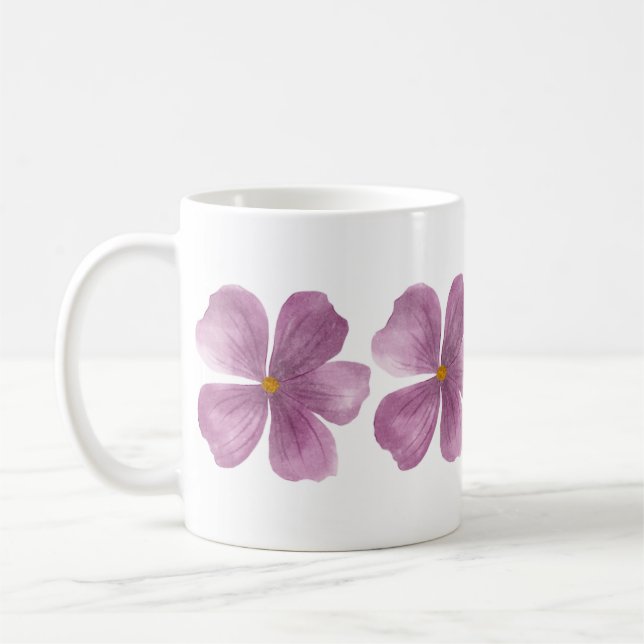Hand Illustrierte Blume Print Tasse (Links)