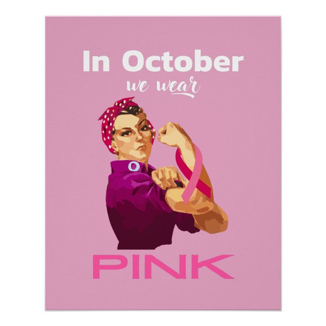 Hand im Oktober tragen wir Pink Rosie, den Nieter Poster (Vorderseite)