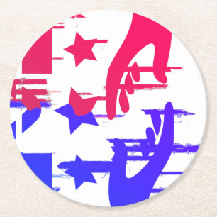 Hand in Hand - Ein farbenfroher Pakt für den Wande Runder Pappuntersetzer