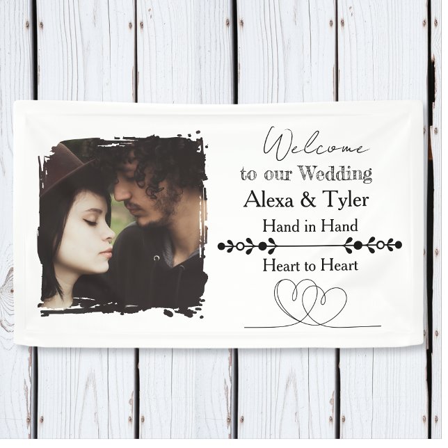 Hand in Hand, Heart to Heart | Photo Wedding Banner (Von Creator hochgeladen)