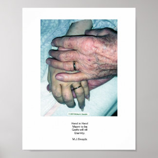 Hand in Hand mit Verse Poster