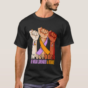 Hand in Hand Orange Ribbon Psoriasis Arthritis T-Shirt